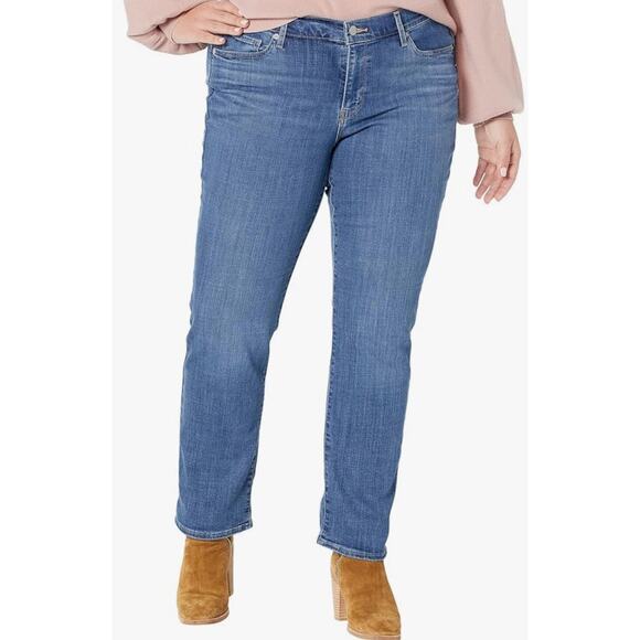 Levi’s 414 Classic Straight In lapis Speed 31” Inseam Jeans Size 24W - Picture 1 of 13